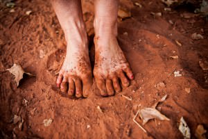 Red Rock Crossing Sedona feet in red dirt