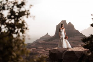 Merry-Go-Round Rock Sedona Bride portrait