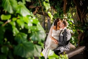 lauberge bridal couple kiss